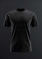 Black T-shirt mockup on a dark background photo