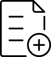 Add new file icon, File Document Icons, simple illustration editable stroke. png