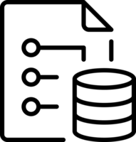 Database File, simple illustration editable stroke. png
