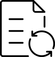 Data Sync Files, File Document Icons, simple illustration editable stroke. png