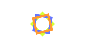 a colorful square with a triangle in the middle png