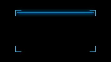 Scanner blue glowing line animation.Scan qr code on transparent background video