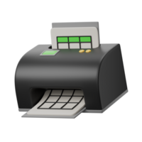 spreadsheet file document printed with printer machine device accounting theme isolated 3d icon illustration element png