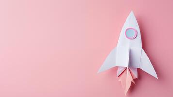 Simple and fun Paper rocket craft project photo