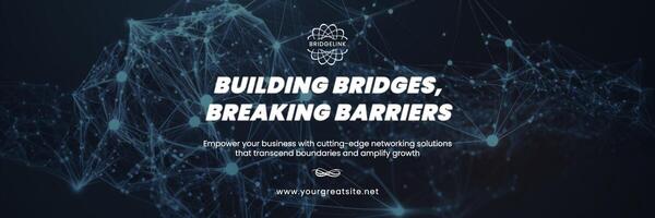 Blue Modern Network Startup Twitter Banner template