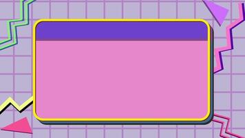 Abstract flowing grid frame retro style 90s pastel color cute minimalist background. video