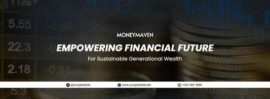 White Illustration Finance Startup Facebook Cover template