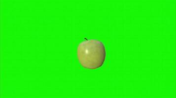 Apples on a green background. Seamless looping 4k time-lapse animation background video
