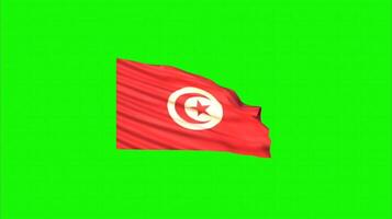Turkey flag on a green screen background. Seamless looping 4k time-lapse animation background video