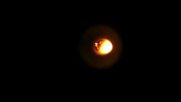 Candle flame on a black background. Seamless looping 4k time-lapse animation background video