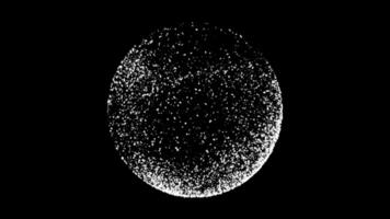 Snowfall on a black background. Seamless looping 4k time-lapse animation background video