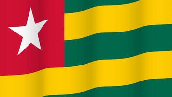 Full Screen waving flag of Togo video
