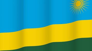 Full Screen waving flag of Rwanda video