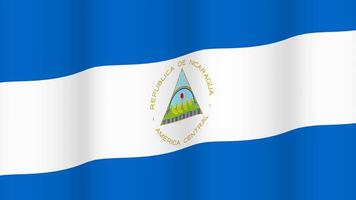 Full Screen waving flag of Nicaragua video