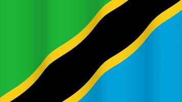Full Screen waving flag of Tanzania video