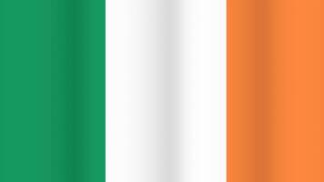 Full Screen waving flag of Ireland video