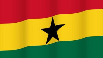 Full Screen waving flag of Ghana video