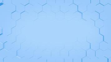 Royal blue color 3d hexagonal shapes slowly moving geometrical background for professional use video
