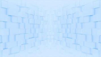 Royal blue color simple and elegant 3d squares geometrical futuristic background for professional or business purpose video