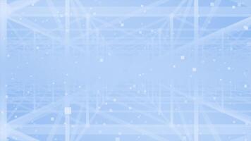 Royal blue color complex 3d hi-tech futuristic tunnel technology digital abstract background video
