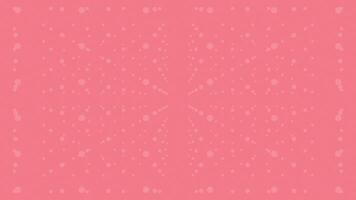 Red color 3d dots slowly moving in 3d space futuristic geometrical background video