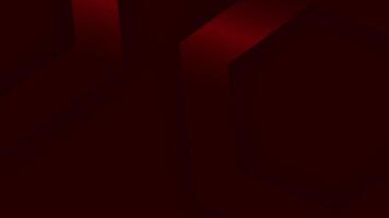 Red color hexagonal shapes rotating futuristic dark premium loop able background video