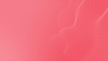 Red color wavy pattern particles clean minimal background for presentation video