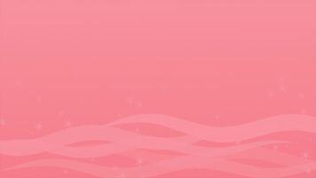 Red color wavy pattern soft luxury textured geometrical background with flying shiny stars background video