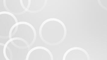 White and Black color multiple circular shapes complex design abstract geometrical loop able background video
