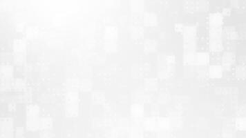 White and Black color hi-tech futuristic square particles abstract pattern technology loop able background video