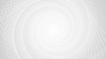 White and Black color complex pattern slowly rotating tunnel background, futuristic loop able background video