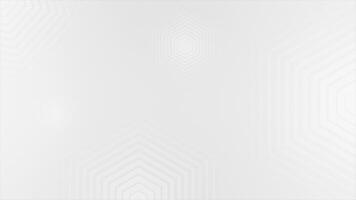 White and Black color simple repeating hexagon pattern minimal geometrical looped background video