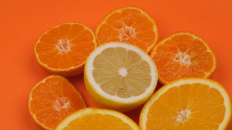 orange lemon mandarin rotate High quality 4k footage 47070309 Stock