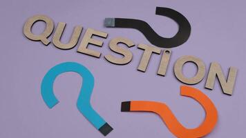 question mark rotate. High quality 4k footage video