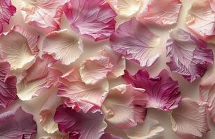 Delicate Rose Petals on a Light Background photo