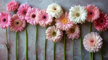 A Colorful Bouquet of Fresh Flowers on a Black Background photo