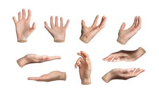 Hand gesture grabbing, fingers and palm open, spread. Reaching to catch, cupped to seize, holding, photo