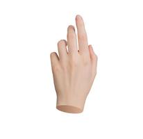 Hand gesture, isolated on white background Finger sign, symbol of invisible virtual space Blank, photo