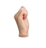 Fist up, hand clenched Isolated power symbol on white background Raised arm icon for protest, photo
