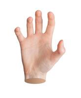 Hand gesture, catching or holding something Isolated on white background Open attacking fingers, photo