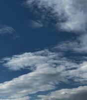 The Sky is a Vast Expanse of Blue with Fluffy White Clouds Floating in it, Creating a Picturesque Scene of Natural Beauty and Tranquility. High quality photo