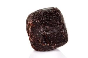 macro mineral stone Garnet, on a white background photo