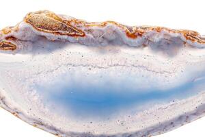 macro mineral stone agate on a white background photo