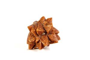 Macro mineral stone Ikaite on a white background photo