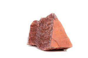 Macro mineral stone Bull eye, tiger's eye in the breed on a white background photo