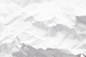 Crumpled white paper texture background, clumps of crumpled paper photo