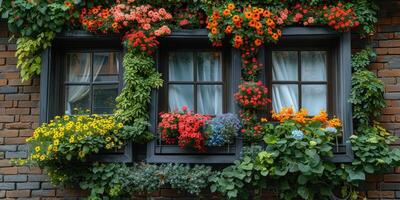 Enhance space with rustic decor, vibrant flowers, and lush greenery for a charming atmosphere photo