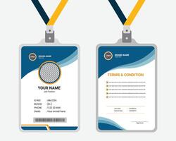 Professional Id card design template vector