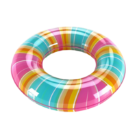 Inflatable Ring with Colourful Stripes AI-Generative png