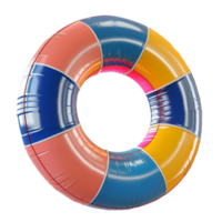 A Colourful Life Ring on a Transparent Background AI-Generative png